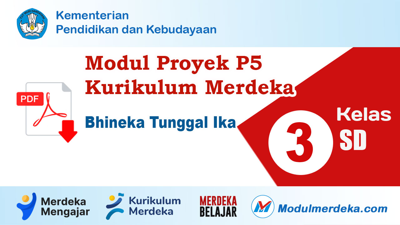 Modul P5 Bhineka Tunggal Ika Kelas 3 SD Fase B: Ajak Si Kecil Merayakan Keberagaman Indonesia