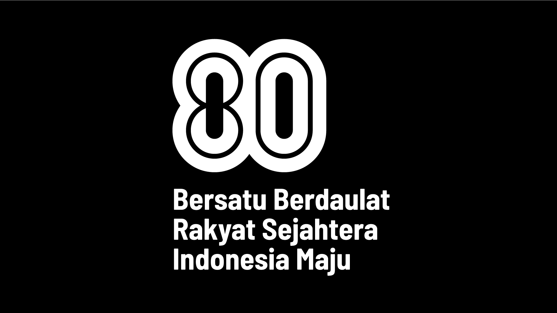 Logo HUT RI 80 Putih Background Hitam teks bawah format jpg
