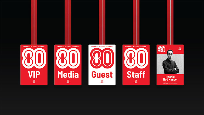 Implementasi Logo HUT ke-80 RI untuk Seragam 214 Implementasi Logo HUT ke-80 RI untuk Tag & Lanyard