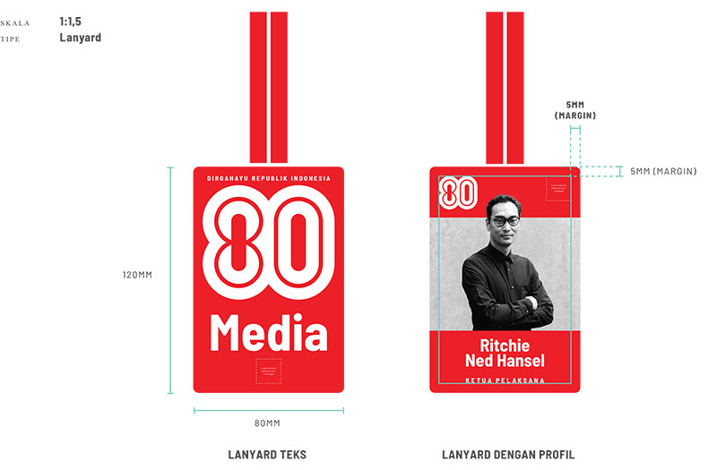 Implementasi Logo HUT ke-80 RI untuk Seragam 215 Implementasi Logo HUT ke-80 RI untuk Tag & Lanyard