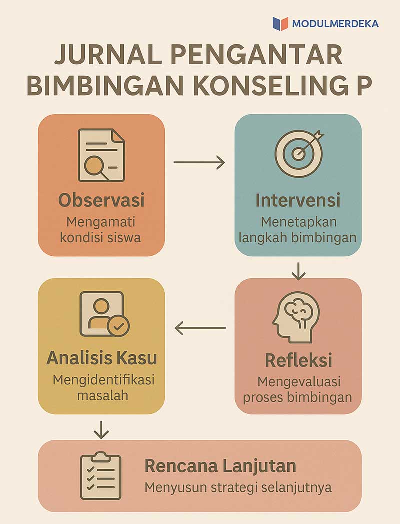 Jurnal Pengantar Bimbingan Konseling PPG: Panduan Lengkap untuk Calon Guru Profesional 1 infografis alur penulisan jurnal PPG